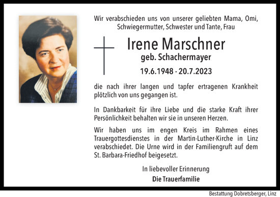 Traueranzeigen Von Irene Marschner Wirtrauern At